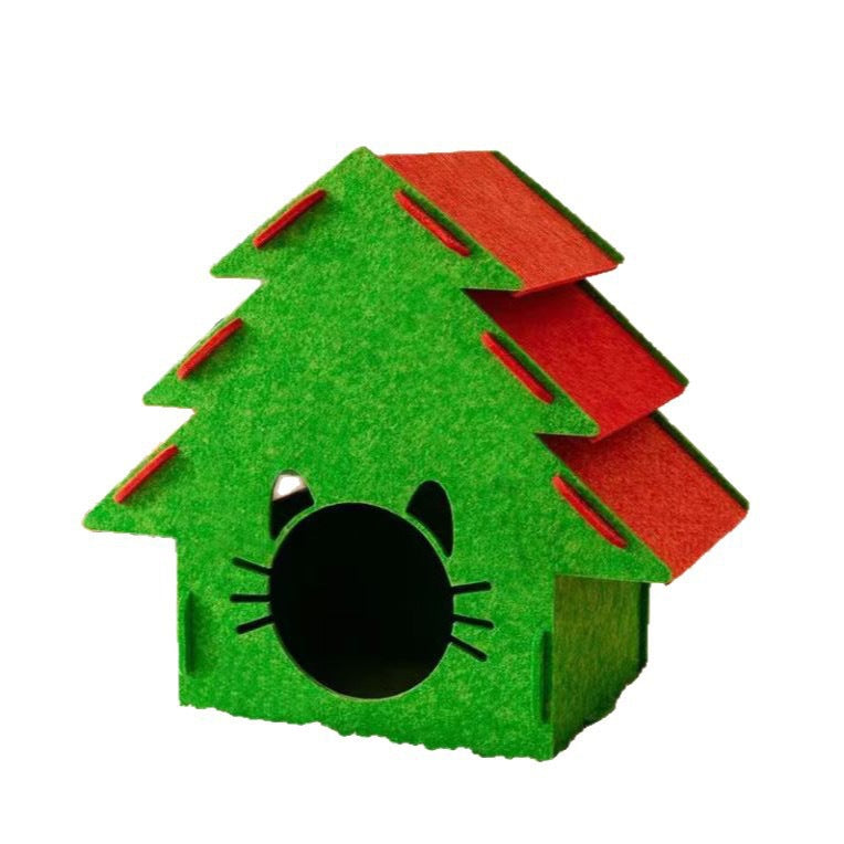Eco-Friendly PET Acoustic Felt Cat Cave - High-Density Sound-Absorbing Panel Nest - Modular Interlocking Design