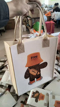 Custom Printed Eco-Friendly Felt Shopping Tote - High-Definition Digital Heat Transfer