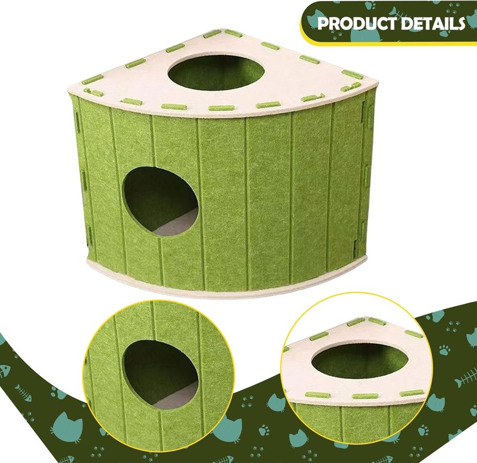 Premium Eco-Friendly PET Felt Cat Cave - Removable & Washable Designer Pet House - B2B Wholesale
