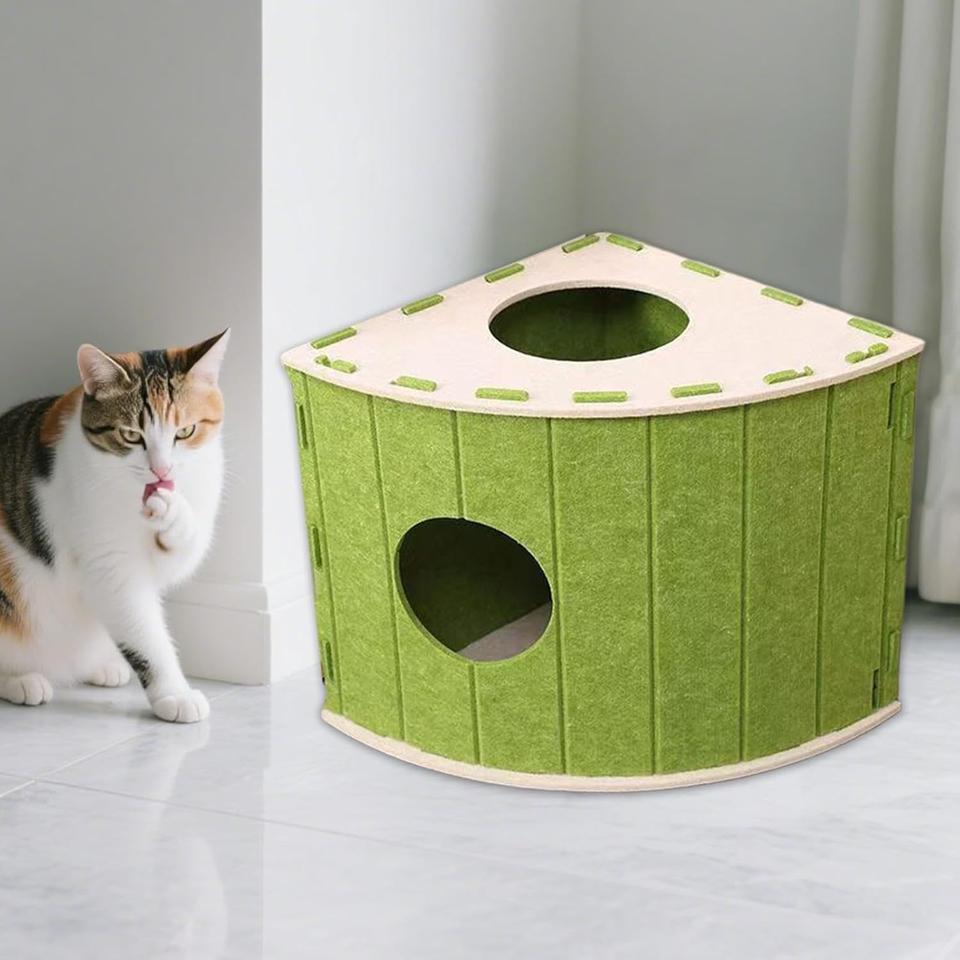 Premium Eco-Friendly PET Felt Cat Cave - Removable & Washable Designer Pet House - B2B Wholesale