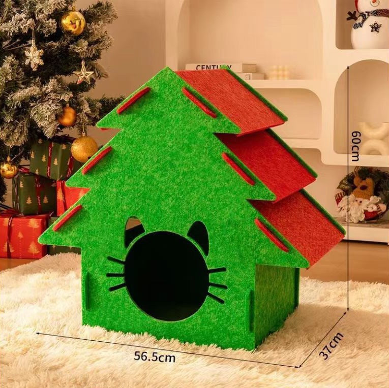 Eco-Friendly PET Acoustic Felt Cat Cave - High-Density Sound-Absorbing Panel Nest - Modular Interlocking Design